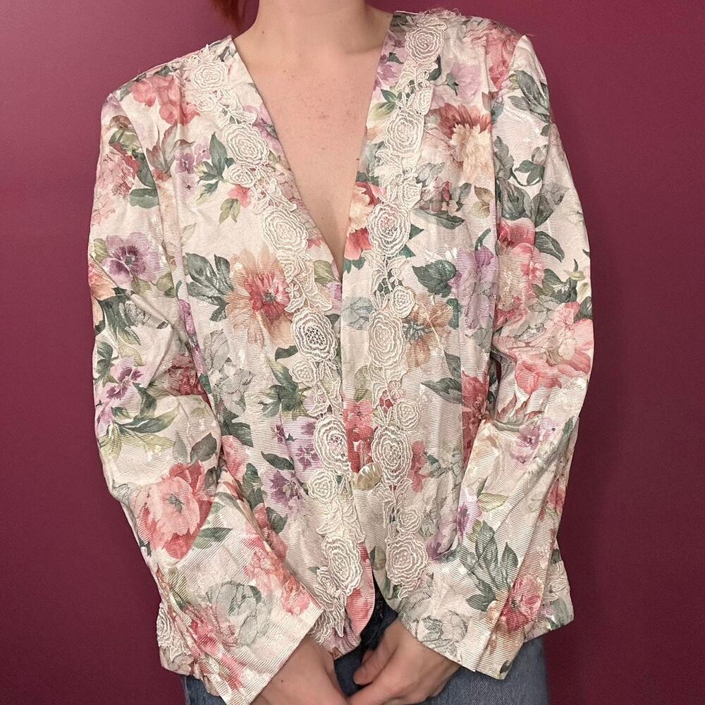 Vintage 80's / 90's Floral Thin Jacket